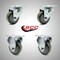 Service Caster 3 Inch SS Gray Polyurethane Swivel Top Plate Caster Set with 2 Rigid SCC SCC-SS20S314-PPUB-2-R314-2 - alternate 1